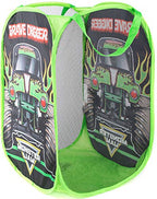 Jay Franco Monster Jam Grave Digger Pop Up Hamper - Mesh Laundry Basket/Bag with Durable Handles - color: Monster Jam - Grave Digger