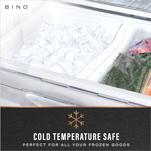 BINO | Plastic Organizer Bins, Large - 4 Pack | The SOHO Collection | Multi-Use | Pantry & Freezer Organizer Bins | Plastic Storage Containers for Home & Kitchen Org - size: Large