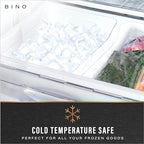 BINO | Plastic Organizer Bins, Large - 4 Pack | The SOHO Collection | Multi-Use | Pantry & Freezer Organizer Bins | Plastic Storage Containers for Home & Kitchen Org - size: Large