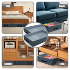 Under Couch Storage, 2 Pack Under Bed Containers, Foldable Under Sofa Storage keeps things out,Under Couch Storage Box for Toys,Blocks,Puzzles, Plush Dolls,Books(23.62 * 15.75 * 3.93in) - size: 23.62*15.75*3.93in