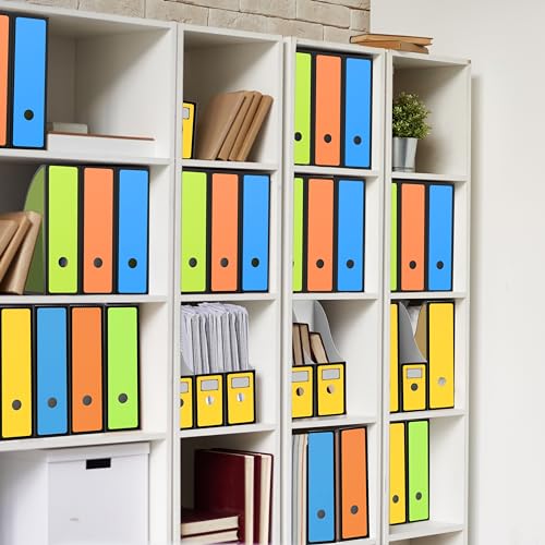 Simple Houseware 6-Pack Magazine File Holder Box, Foldable Cardboard Organizer with Label Slot, Multicolor - color: Color, size: 6 Pack
