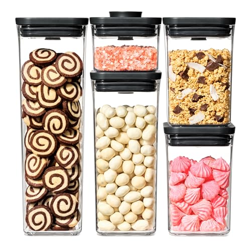 OXO Good Grips 5 Piece Matte Pop Container Set - Matte Black - color: Matte Black, size: Set