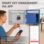 16-Key Key Lock Box Wall Mount – Smart Key Cabinet with App, Keypad, Bluetooth & WiFi Unlock (Sold Separately), Key Organizer for Home, Access Log Tracking Key Management for Small Office - size: 16 Keys (Smart）