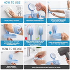 LEVERLOC Soap Dish Holder for Shower Suction Cup Wall Mounted Self Draining NO-Drilling Removable Bar Soap Sponge Holder for Bathroom Bathtub Kitchen Sink Waterproof Strong Vacuum Suction, Blue - style: 1 tier Blue