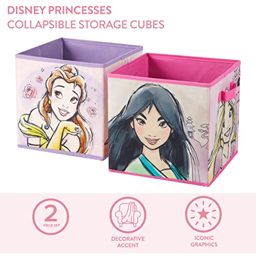 Disney Princess Collapsible Storage Cubes, Set of 2, 10"x10" - color: Princess / Multicolor