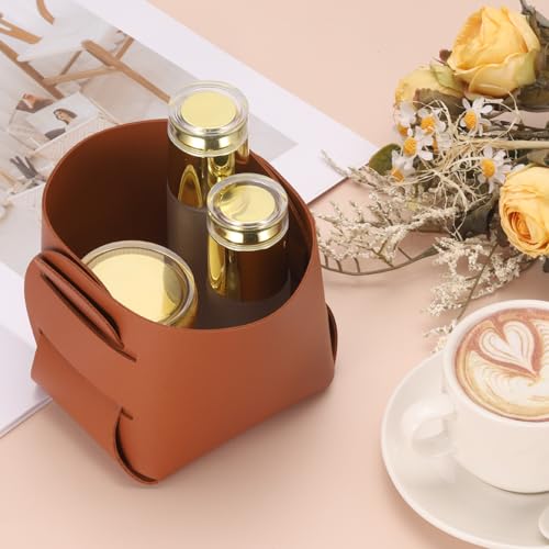 uxcell Valet Tray Organizer, PU Leather Desktop Storage Organizer Box Tray Entryway Table Bedside Nightstand Catchall Vanity Tray for Jewelry Key Coin Watch Wallet (Green) - color: Green