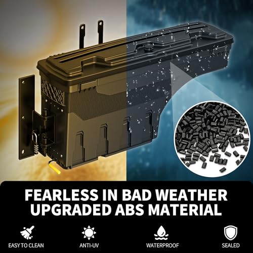 oEdRo Truck Bed Storage Tool Box Fits 2015-2026 Ford F150 Driver Side + Passenger Side, 180 Degree Rotation Rear Tool Boxs with Lockable Lid & Password Padlock, Black Waterproof Wheel Well Storage - size: Driver Side + Passenger Side