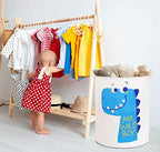 19.7" Dinosaur Laundry Basket,Kids Toys Storage Bin for Bedroom,Waterproof Baby Clothes Hamper with Handles,Collapsible Nursery Hamper,Gift Baskets(Dinosaur) - color: Dinosaur