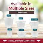 Reli. 5.5 oz Small Containers with Lids (250 Sets) | Jello Shot Cups with Lids | Clear Plastic Condiment Containers | 5 oz Portion Cup | 5oz Sauce