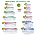 70 Pcs Large Food Storage Containers with Lids Airtight-2500ML to Small Box,Total 22812 ML Stackable Kitchen Bowls Set(35 Containers,35 Lids)-BPA Free Leak proof Plastic Boxes-Microwave safe - color: 70Pcs