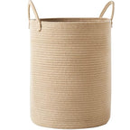 80L Extra Large Jute Laundry Hamper Tall Woven Laudnry Basket Wicker Rope Clothes Hamper Boho Blanket Basket in Living Room Bedroom 16"D x 22"H - color: Jute, size: Extra Large (80L)