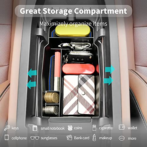 CDEFG 2023 2024 2025 2026 CX-50 Center Console Organizer Tray for 2023 2024 2025 2026 Mazda CX-50 Middle Console Armrest Storage Box 2023-2026 CX50 Accessories(Blue) - color: Blue