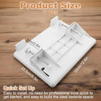 2 Pcs Bedside Shelf for Dorm Bunk Bed, Clip On Nightstand, Bed Side Table Tray Organizer, College Dorm Room Essentials for Girls/Guys, Bedside Tray with Cable Management for Dormitory, Back to School