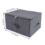 iwill CREATE PRO Pack of 2, Fabric Folding Washable Clothes Storage Boxes with Zip Lid for Wardrobe, Black Gray - color: Black Gray
