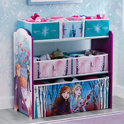 Disney Frozen II 6 Bin Design and Store Toy Organizer by Delta Children, Greenguard Gold Certified - color: Disney Frozen II