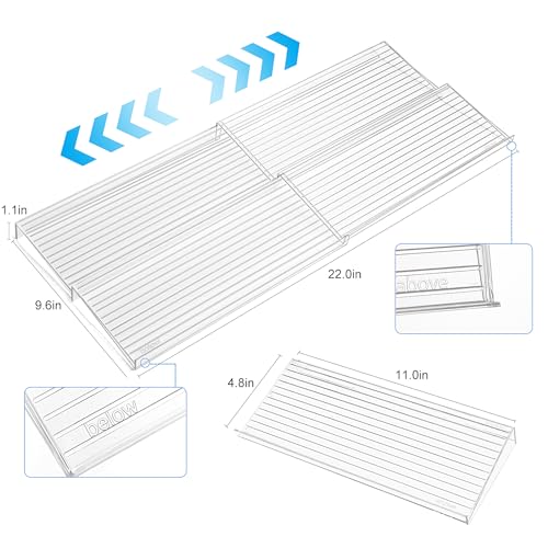 Spice Organizer for Drawer, 4 Pcs Clear Acrylic Drawer Seasoning Organizer, Expandable From 11'' to 22'' Spice Drawer Organizer, Ideal for Kitchen Spice Organization (Jars not included) - color: Clear, size: 11'' W x 4 Pcs