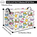 HIYAGON Rectangular Easter Gift Basket Kids Storage Organizer Bins Bedroom(Cartoon Easter Bunny) - color: Cartoon Easter Bunny