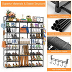 Kottwca 9-Tier Metal Shoe Rack Organizer for 50-55 Pairs - Space Saving Shoe Storage Shelf for Entryway, Closet, Bedroom, Hallway - size: 3 Row 9 Tier