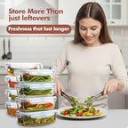 Razab 16 Pc (Set of 8) 30 Oz Glass Meal Prep Containers with Lids, Airtight Large Glass Food Storage Containers, Reusable Leak Proof BPA Free, Freezer to Oven and Dishwasher Safe - color: Baby Blue
