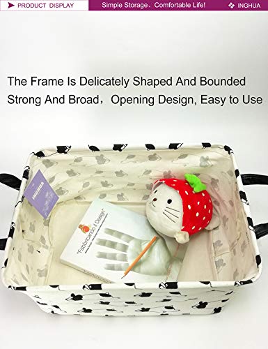 Rectangular Storage Basket Fabric Organizer Bin for Toys,Books,Clothes,Gifts,Pets-Perfect for Home,Office,Nursery,Dorm,Shelf(Rec Bulldog) - color: Rec Bulldog