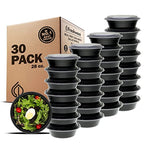 Freshware Meal Prep Bowl Containers [30 Pack] Plastic Bowls with Lids for Soup and Salad, Food Storage Bento Box, BPA Free, Stackable, Lunch Boxes, Microwave/Dishwasher/Freezer Safe (28 oz) - size: 28OZ-30PK