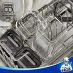 MR.SIGA 4 Pack Airtight Food Storage Container Set, BPA Free Kitchen Pantry Organization Canisters, One-handed Airtight Cereal Snack Candy Storage Containers, 1 L / 34oz, Medium, Black - color: Black