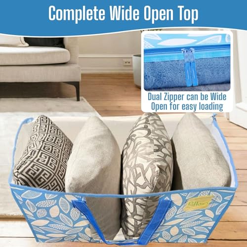 VENO 4 Pack Heavy Duty Moving Bags, Clothes and Comforter Storage Bags with Clear Window, College Dorm Essentials Packing Supplies, Foldable Boxes Alternative (Spring Breeze, 4 Pack) - color: Spring Breeze, size: 4 Pack