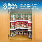 Spicy Shelf 3.0 - Expandable 2 Tiered Spice Rack Organizer for Cabinet & Pantry - Kitchen Seasoning Organizer - Cabinet Spice Racks for Inside Cabinets (Spicy Shelf Premium) - Home Organization