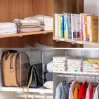 Yieach 6 Pack Clear Acrylic Shelf Divider for Closet Organization - 9.2″ Tall Closet Dividers for Wood Shelves,Cupboard,Vertical Shelf Separators in Closet for T-Shirt,Purse,Handbag,Sweater Organizer - size: Pack of 6