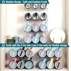 Design for Stanley 40 OZ & Large Bottles & Tumblers with Handle, Acrylic Water Bottle Organizer - Stackable Clear Wine Rack, Cup Holder for Home Kitchen Pantry Shelf Countertop Cabinet, 4 Tier Hold 12 - size: 4 Tier for 12