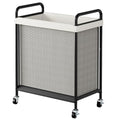WOWLIVE Rolling Laundry Hamper with Wheels, 90L Laundry Basket with Removable Liner Bag, Laundry Sorter with Metal Handle, Large Capacity Clothes Hamper for Laundry Room, Bathroom and Dorm, Beige - size: 1-Section