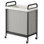 WOWLIVE Rolling Laundry Hamper with Wheels, 90L Laundry Basket with Removable Liner Bag, Laundry Sorter with Metal Handle, Large Capacity Clothes Hamper for Laundry Room, Bathroom and Dorm, Beige - size: 1-Section
