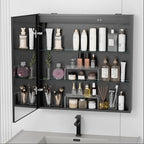 Medicine Cabinet Organizer, Medicine Storage Organizer, Acrylic Makeup Organizer Tray, Clear Bathroom Shelf for Cabinet, Sink, Vanity, Countertop (2-Pack)