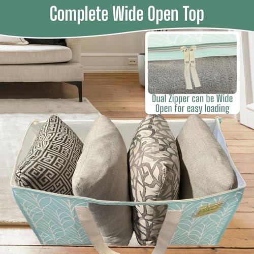 VENO 4 Pack Heavy Duty Moving Bags, Clothes and Comforter Storage Bags with Clear Window, College Dorm Essentials Packing Supplies, Foldable Boxes Alternative (Evergreen, 4 Pack) - color: Evergreen, size: 4 Pack