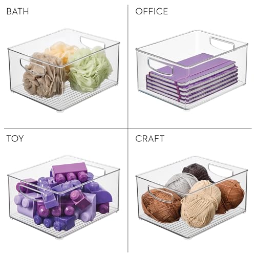 iDesign Stackable Clear Plastic Bin - Kitchen Organizers and Storage for Fridge and Pantry, 2-Pack - style: Pack of 2