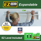 EZ Shelf - Hanging Shelf - Closet Rod - Expands 17.5-27” - White, Closet Shelves - Strong, Holds 200 lbs - DIY, Easy Install - to 2 Side Walls - Alternative to Wire Shelving - color: White, size: 17.5 in-27 in