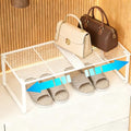 Expandable Closet Shelf Organizer, Wire Rack Closet Organizer，Stackable Storage Rack for Kitchen/Pantry/Bathroom/Shoe Cabinet，Space Saving Design（1 Pack）