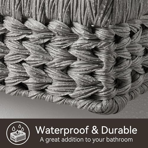 GRANNY SAYS Wicker Basket for Organizing, Wicker Storage Baskets for Shelves, Woven Baskets for Pantry Storage, Rectangle Basket, Gray, 1Pack - color: Gray, size: 13"L x 10¾"W x 4¾"H