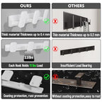 Coat Rack Wall Mount Coat Hooks - White Hook Rack with 3 Hooks Aluminum Wall Rack Hooks for Hanging Coat Hat Bag Towel Hanger Rustproof Coat Holder - color: White, size: Square 3 Hooks 1 Pack