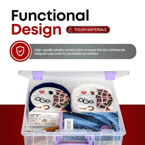ArtBin 6955JS Super Satchel Compartment Box Clear Craft Organizer Storage Case - Purple, Pack of 1 - color: Purple, size: 1 Pack