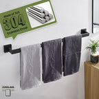 KOKOSIRI 32-Inch Single Towel Bar, Bathroom Kitchen Towel Holder, Wall Mounted SUS304 Stainless Steel Towel Rack, Matte Black, B4003BK-L32 - color: Matte Black, size: 32-Inch