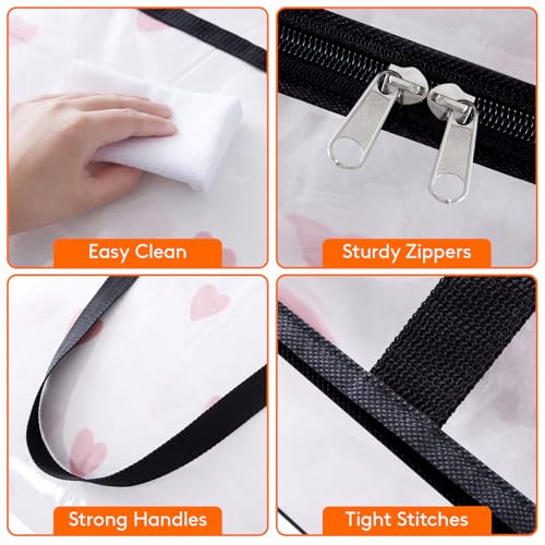 Lifewit 3 Pack Clear Clothes Storage Bags, 110L Plastic Blanket Storage Bag, Vinyl Foldable Moving Bags with Zipper, Closet Organizers and Storage Containers for Bedding, Duvet, Comforter - size: 110L