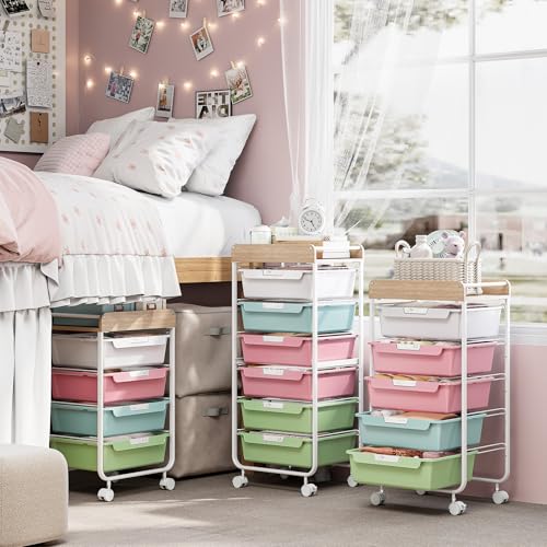 APEXCHASER Utility Cart with 4 Drawers,Rolling Storage Cart for Crafters Artists Kids Teacher Student Storage Arts Crafts & Sewing Study Supplies in Craft Room Dorm Classroom Kids Room-Colorful - color: Colorful, size: 4-Drawers