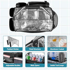 HODRANT Wearable Cleaning Caddy Organizer, Cleaning Supplies Bag with Divider & Support Pad, Cleaner Tote with Handle & Detachable Shoulder Strap, Housekeeping Storage Box with Multi Pockets, Bag Only