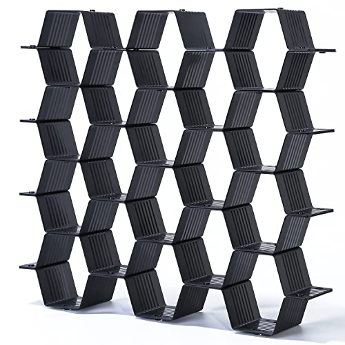 Honeycomb drawer organizer and divider, underwear, socks, tie sorter, office supplies and sundry sorting 32 pieces (Black) - color: Black-4PCS