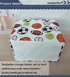Rectangular Basketball Baskets,Football Basket Organizer.Baseball Basket with Handles.Basketball Bins,Clothers,Books,Kid's Gifts Storage. (Ball) - color: Ball
