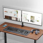WALI Dual Monitor Stand for Desk, Dual Monitor Mounts for 2 Monitors up to 27 inch, 2 Monitor Desk Mount Holds up to 22 lbs, Height Adjustable Swivel Tilt Rotation, 75x75/100x100mm (M002), Black - size: Dual, style: C-Clamp