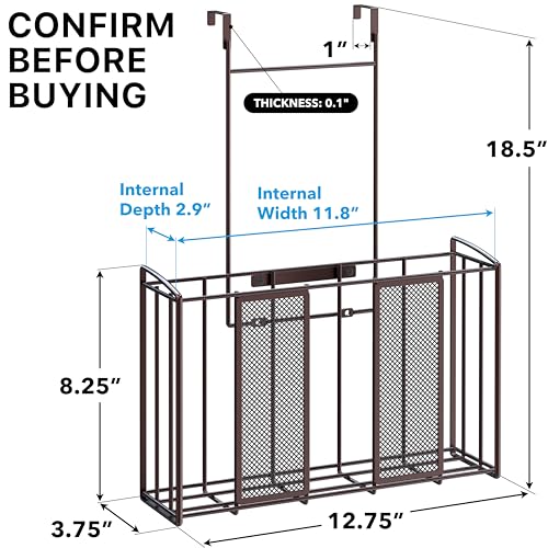 Simple Houseware Over Cabinet Door Organizer, Mesh Bronze - color: Brown