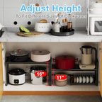Expandable Metal Storage Shelves, 110LBS Heavy Duty Shelving Units and Storage For Pots Pans Small Appliances, Adjustable Metal Storage Shelf Rack For Kitchen Cabinets Closet Pantry Warehouse Garage - size: 1 Tier：11.8"D x 28.9"W x 16.3"H