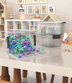 WYT Clear Storage Latch Bins, 6-Pack Storage Organizer Box with Handle and Lids, 5-Litre - color: Clear